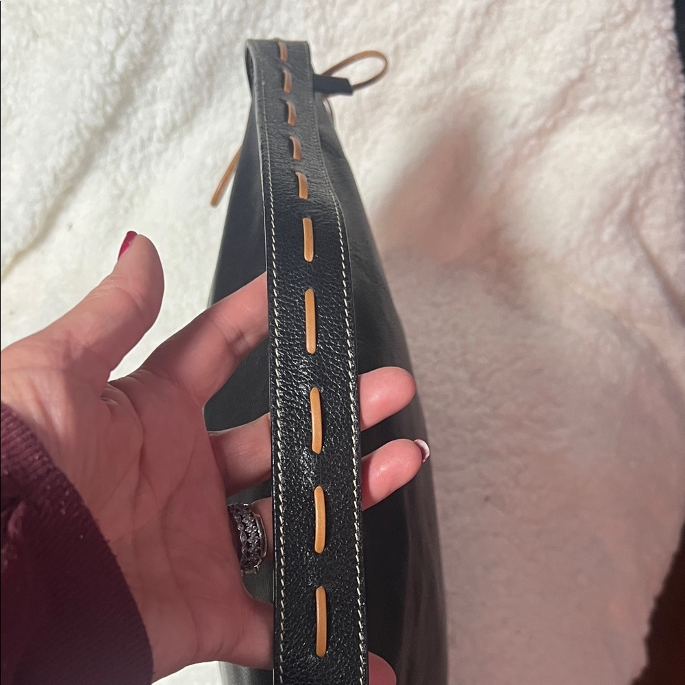 Kate Spade vintage made in italy Black Leather Purse with brown bows - Picture 3 of 6
